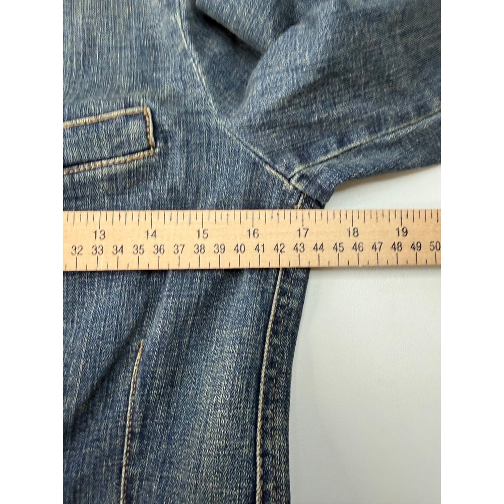 Lauren Ralph Lauren Womens Blue Denim Blazer Jacket Medium Wash Small VINTAGE - Picture 3 of 10